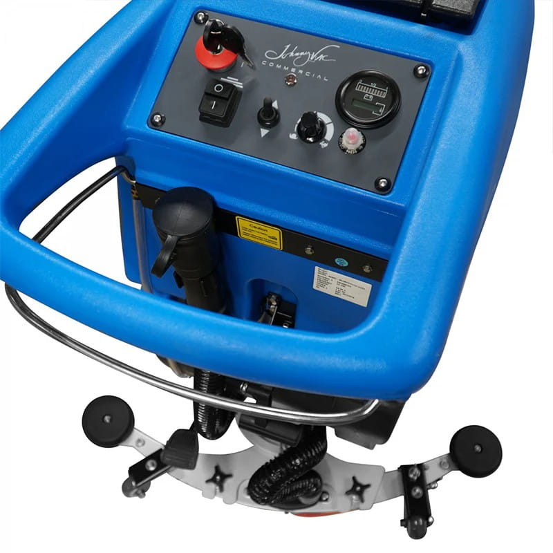 Johnny Vac JVC56BTN battery powered commercial floor scrubber with traction drive