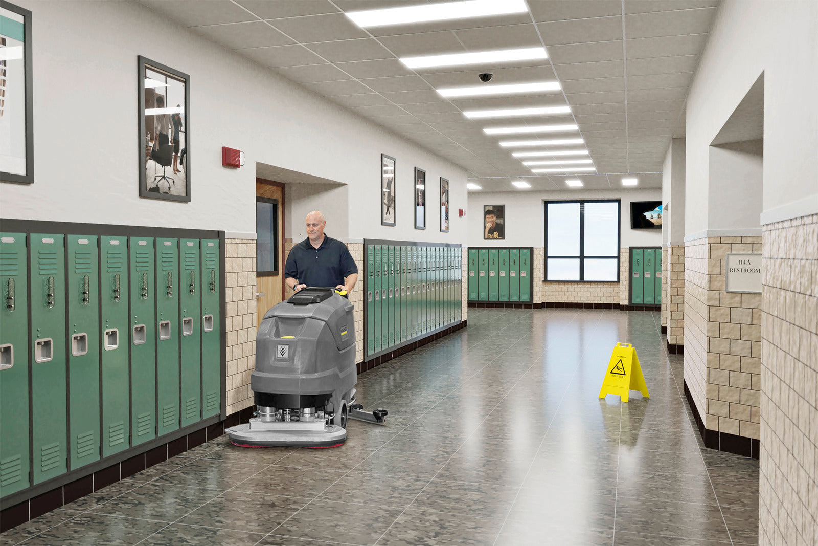 Karcher BD 80/100 W BP Classic Walk-Behind Scrubber school