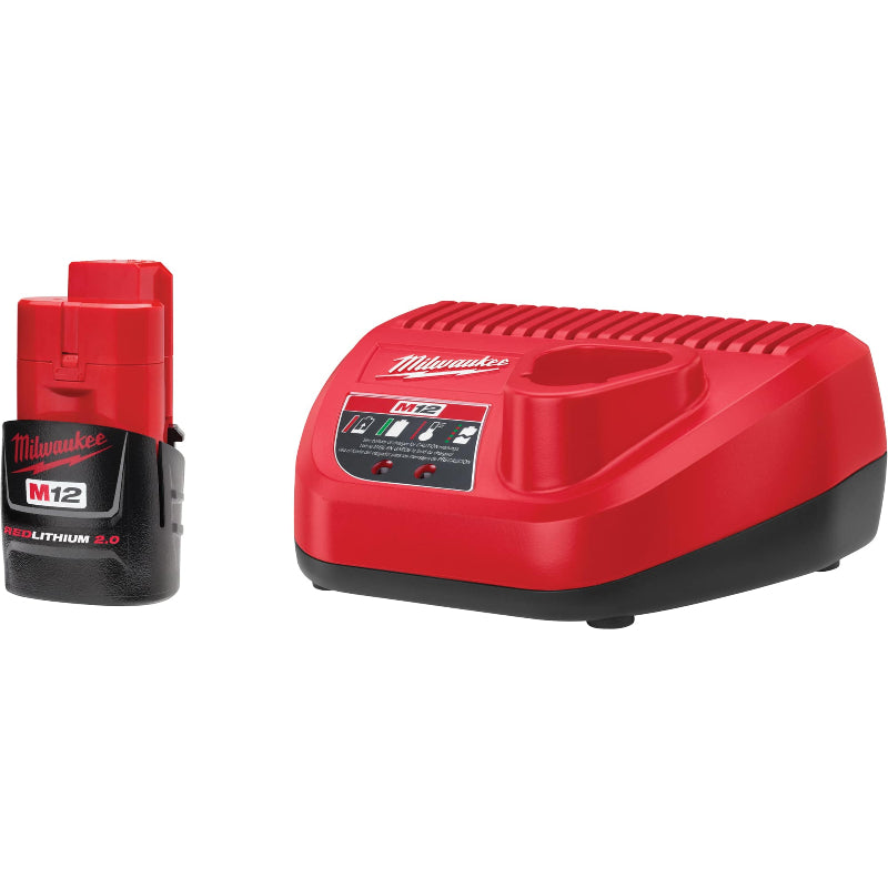  Milwaukee M12 Redlithium System Starter Kit, 12 V, Lithium-Ion