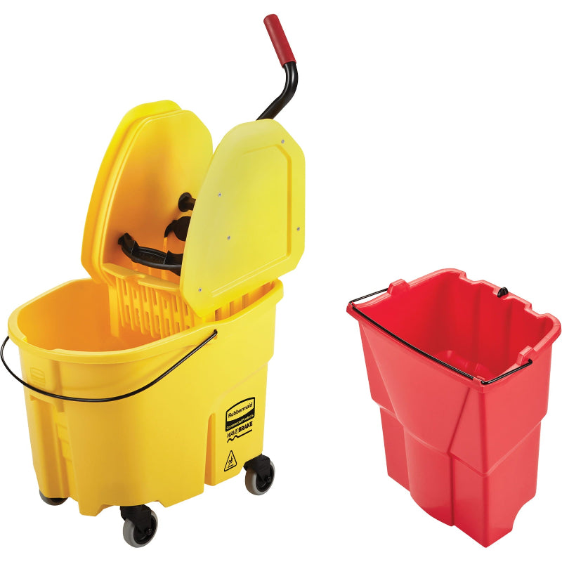 Rubbermaid WaveBrake Mop Bucket & Down-Press Wringer