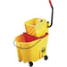 Rubbermaid WaveBrake Mop Bucket & Side-Press Wringer – 35 Qt / 8.75 Gallon (Yellow)