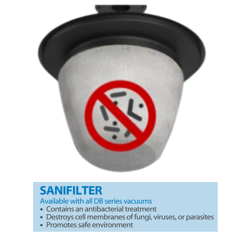 DUSTBANE 24 Gal Wet/Dry Vacuum with Front Mount Squeegee DB24-FMS filter
