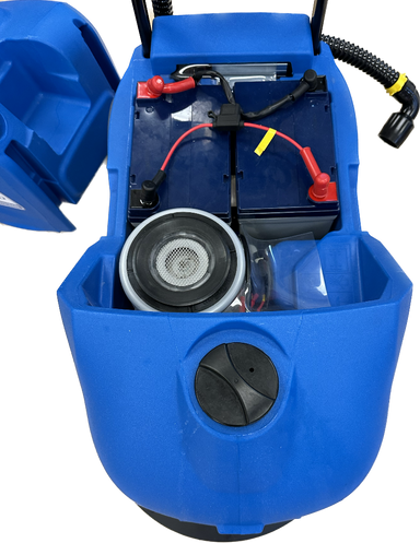 DUSTBANE 14" Walk Behind Scrubber inside