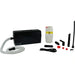 Atrix VACOMEGAH Omega HEPA vacuum with clear hose, filter cartridge, cord and accessories arranged beside it