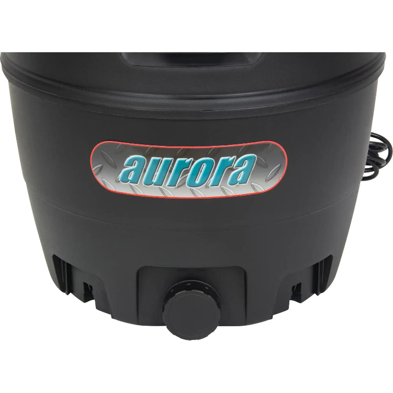 16-gallon tank capacity of Aurora Tools commercial wet dry vacuum