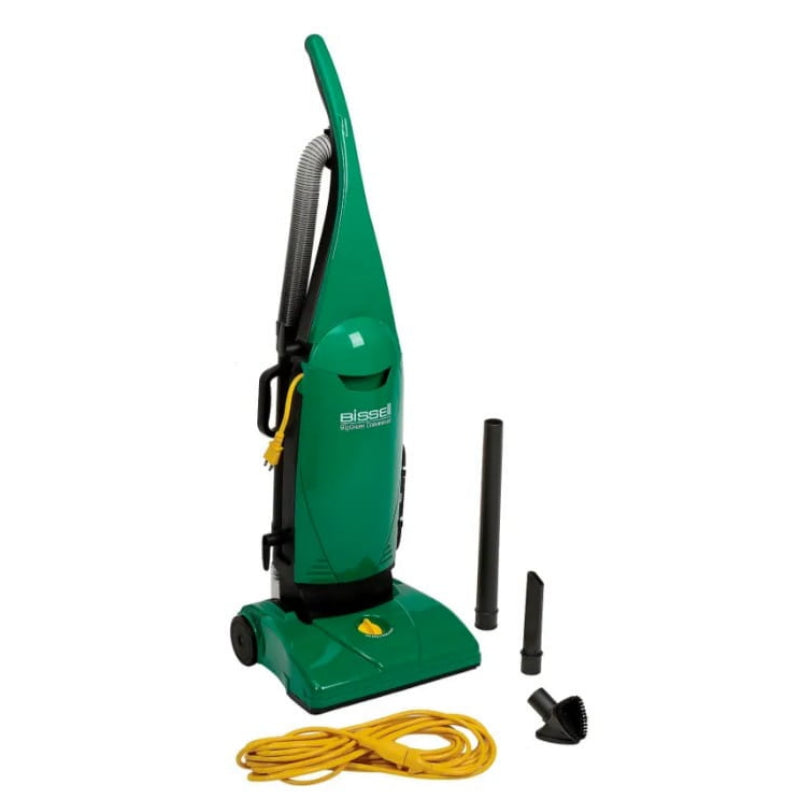 Lightweight design of Bissell BigGreen PowerForce commercial upright vacuum