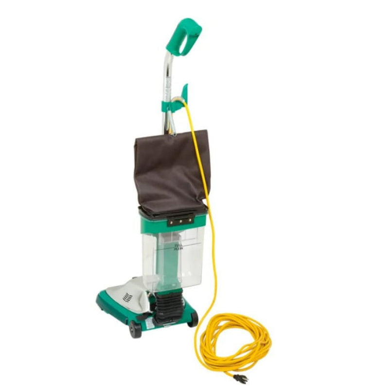 Rear view of Bissell BigGreen ProCup 12 inch upright vacuum