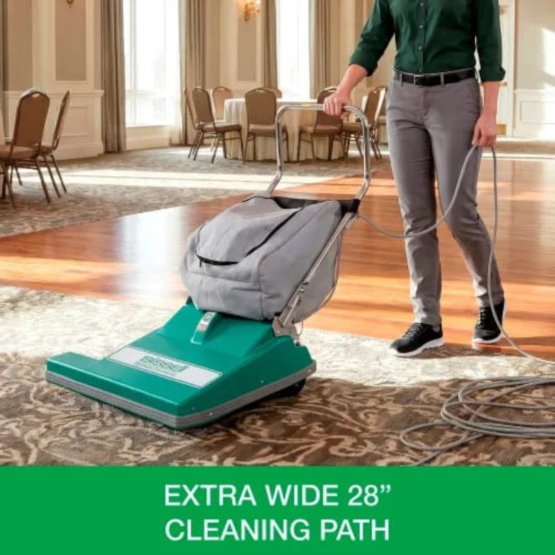 Bissell Commercial ComVac featuring an extra-wide 28-inch cleaning path for faster coverage of large floor areas