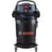 Front angle view of the Bosch VAC140AH HEPA dust extractor with 14.5 gallon capacity