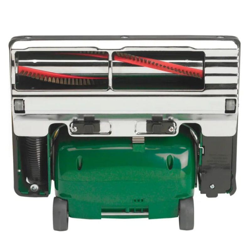 Metal brushroll with ball bearings on CleanMax Pro Series vacuum