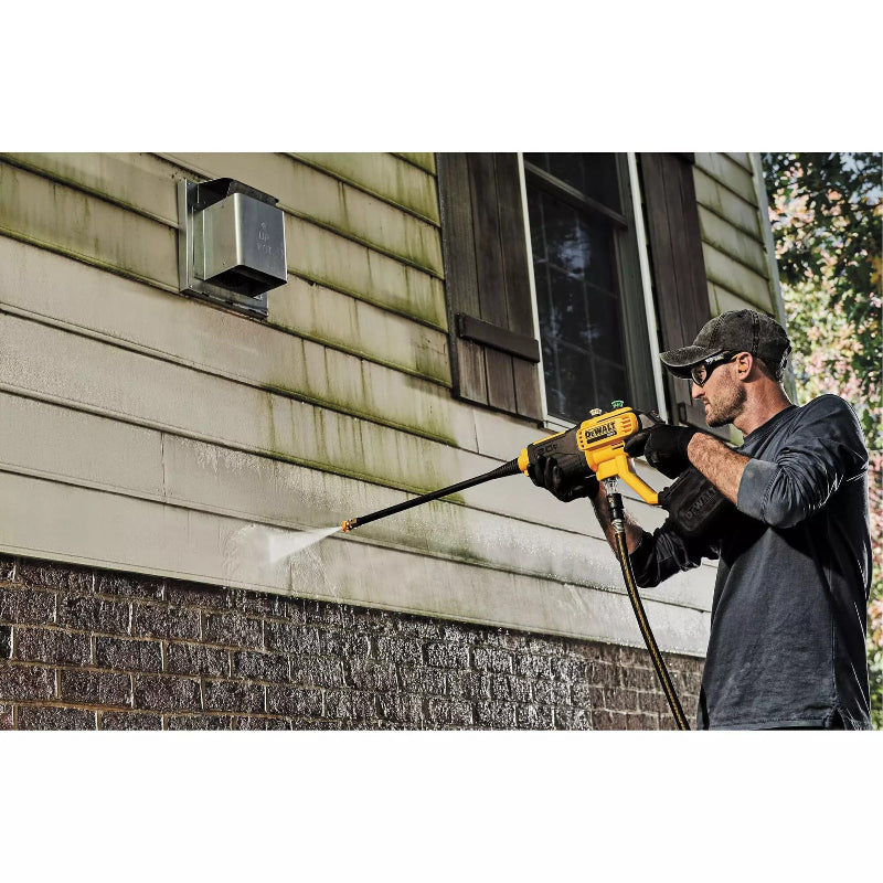 Hose connection detail of DEWALT 550 PSI 1 GPM cordless pressure washer