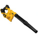 DEWALT DCE100B compact jobsite blower with black nozzle tube and empty battery connection