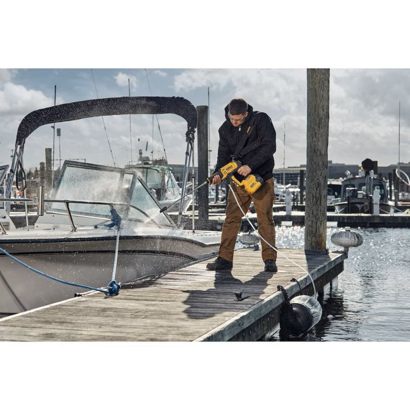 Lightweight and compact design of DEWALT DCPW1000 power cleaner