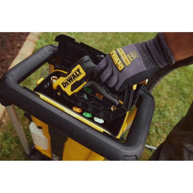 Product label and details of DEWALT DWPW2600 Electric Pressure Washer