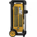 Rear view of DEWALT 15 Amp electric pressure washer showing onboard hose and accessory storage