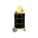 Dustless Technologies Slurry Vacuum 55 gallon drum and rolling cart side view