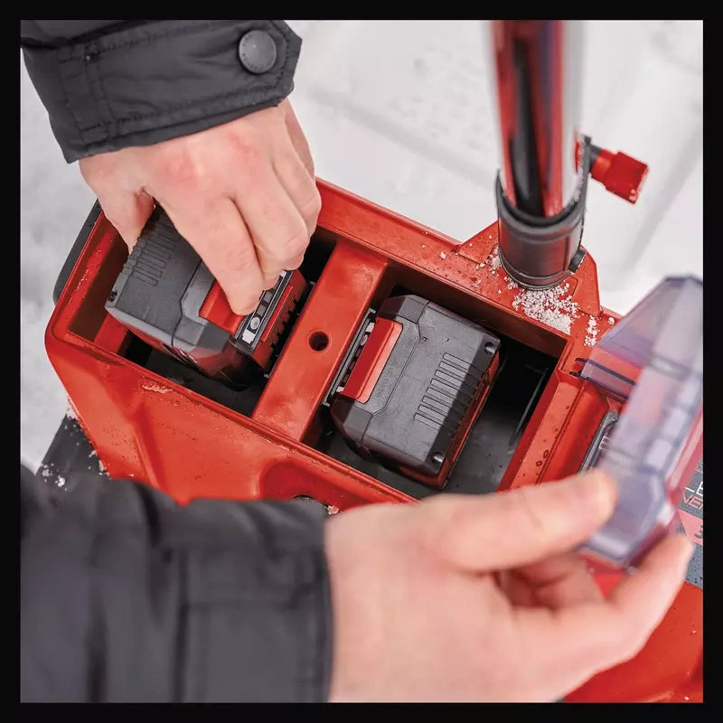 Einhell snow shovel protected dual-battery compartment