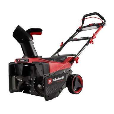 Einhell 3417025 snowblower viewed from the front and side; batteries and charger are not shown