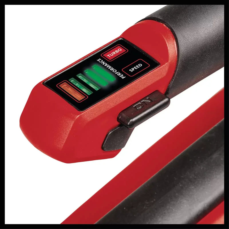 Einhell 3433556 leaf blower LED speed and Turbo controls