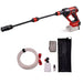Einhell 4140145 pressure washer with suction hose, detergent bottle, mesh bag and accessories