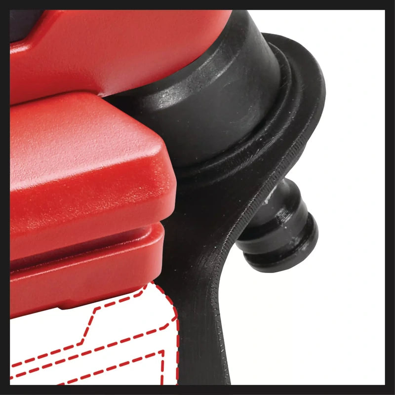 Close-up of the water inlet connection on the Einhell HYPRESSO pressure washer