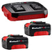 Einhell 4512133 two 4.0 Ah batteries and dual-port charger