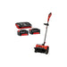 Einhell UBA120 cordless snow shovel kit with two batteries and dual-port charger