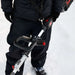Operator using the support loop on a Garant 85805 cordless snow shovel
