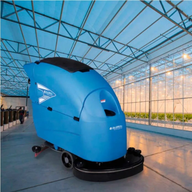 Global Industrial 26 inch commercial floor scrubber cleaning large facility floors