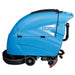 Side profile of Global Industrial 26 inch battery-powered floor scrubber