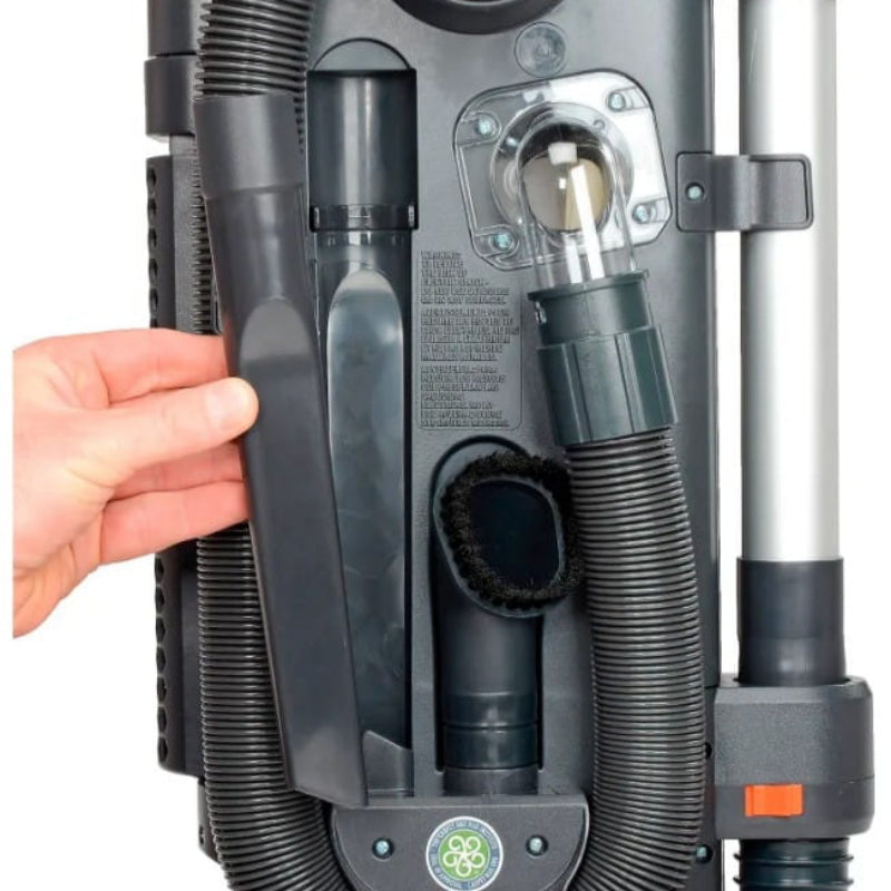Hoover HushTone 13 commercial upright vacuum used in office