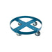 Kleton DC199 round frame steel drum dolly with four 3-inch polyurethane swivel casters