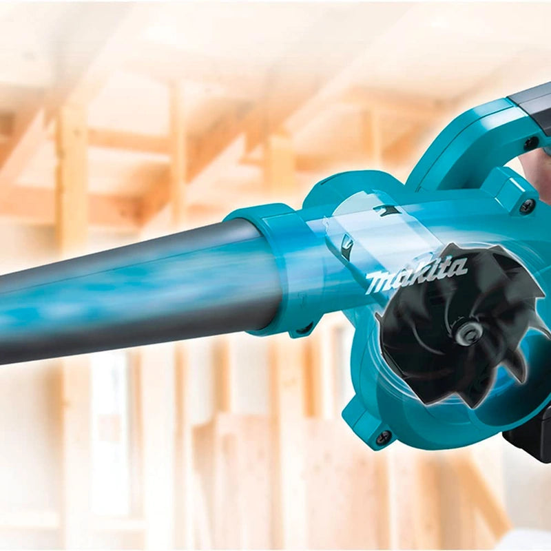 Makita DUB185Z blower housing and airflow detail