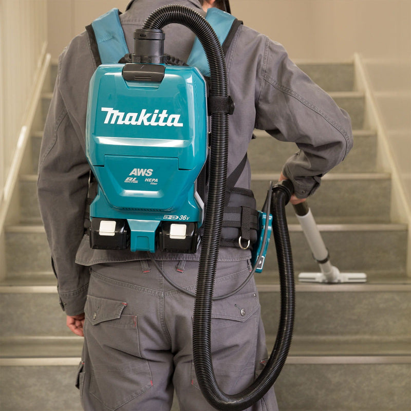 Makita LXT backpack commercial vacuum for cleaning companies and janitorial professionals