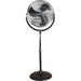 Matrix Industrial EA289 20-inch pedestal fan front view with adjustable stand and base