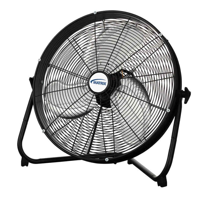 Matrix Industrial EA661 20-inch high-velocity floor fan front angle