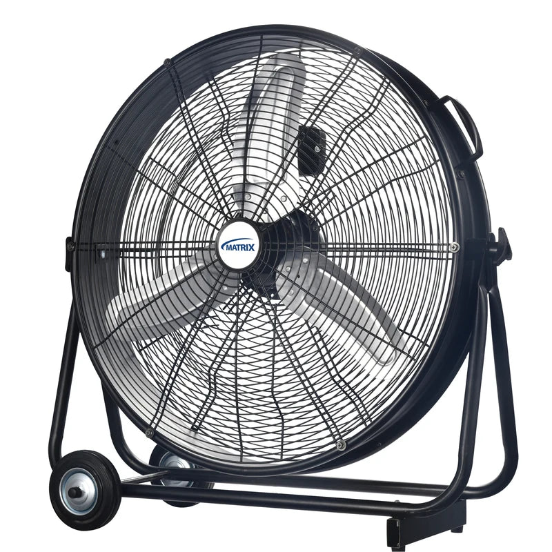 Matrix Industrial EA778 24-inch slim drum fan with casters and moving handle