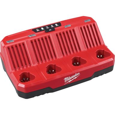 Front view of Milwaukee M12 4-Bay Sequential Charger model 48-59-1204
