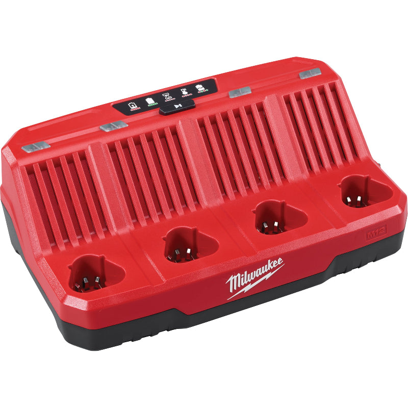 Front view of Milwaukee M12 4-Bay Sequential Charger model 48-59-1204