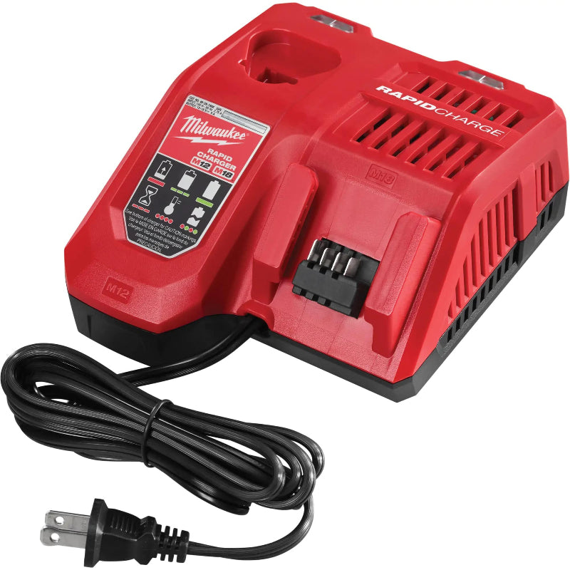 Front view of Milwaukee M12/M18 Rapid Charger
