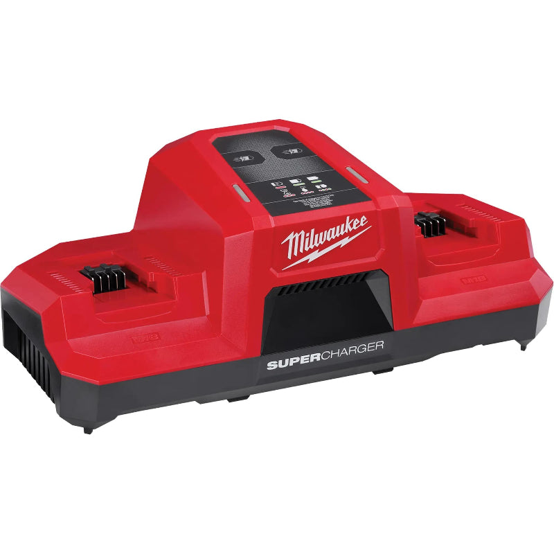 Side View of Milwaukee M18 Dual Bay Super Charger