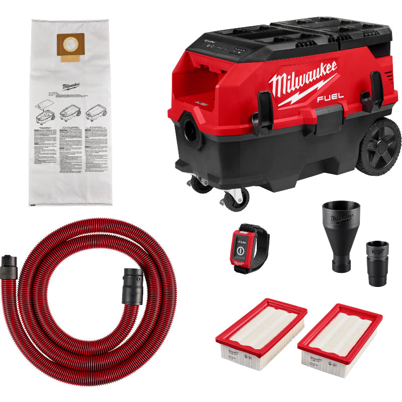 Milwaukee M18 FUEL 9 Gallon Dual-Battery Dust Extractor front view