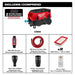 Milwaukee M18 FUEL 9 Gallon PACKOUT dust extractor with included accessories and VACLINK features