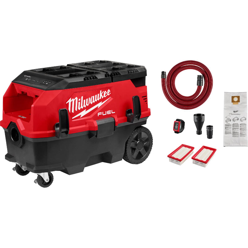 Front view of Milwaukee M18 FUEL PACKOUT 9 Gallon Dust Extractor