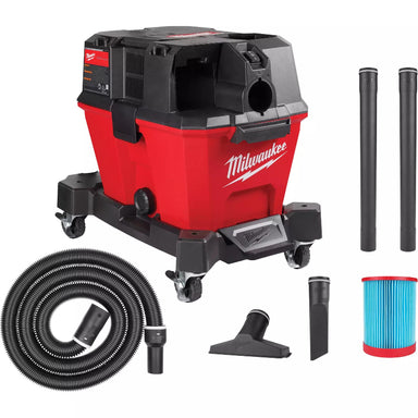 Integrated accessory and hose storage on Milwaukee M18 FUEL vacuum