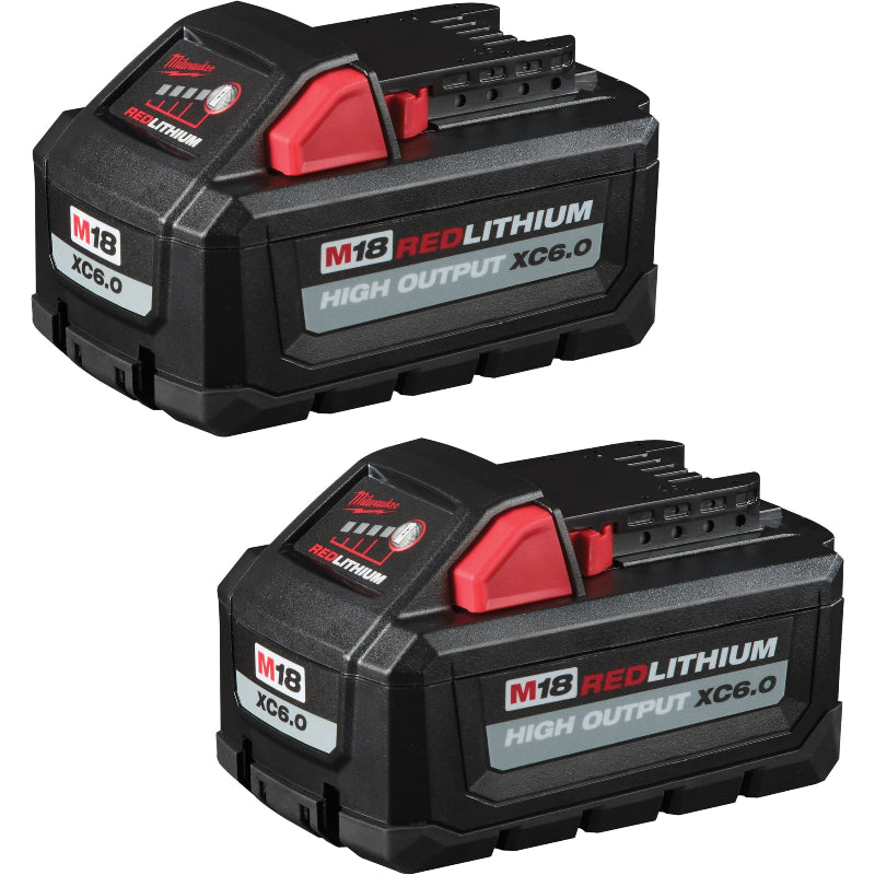Milwaukee M18 HIGH OUTPUT XC6.0 18V Battery Pack 2-Pack