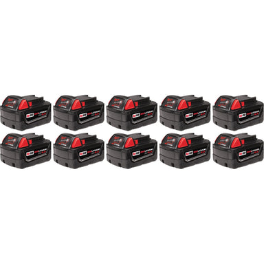 Milwaukee M18 REDLITHIUM 18V 5.0Ah battery 10 pack for commercial cleaning equipment
