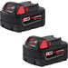 Milwaukee M18 REDLITHIUM XC5.0 18V Battery Pack 2-Pack