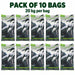 Illustration of ten Natural Choice 20 kg bags in two rows of five, labelled Pack of 10 Bags