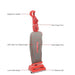 Close up detail of Oreck U2000 Series lightweight commercial upright vacuum